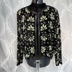 Sequin beaded jacket/ cardigan Sz medium